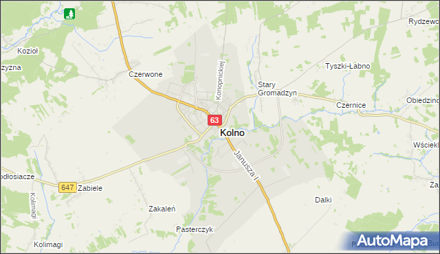 mapa Kolno, Kolno na mapie Targeo