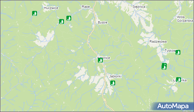 mapa Kołonice, Kołonice na mapie Targeo