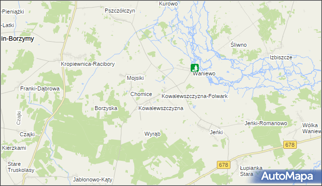 mapa Kowalewszczyzna-Folwark, Kowalewszczyzna-Folwark na mapie Targeo