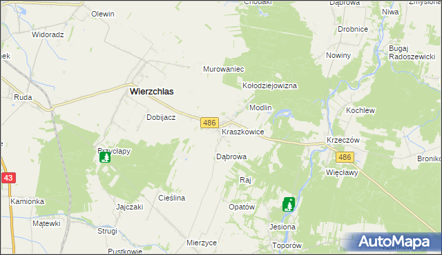 mapa Kraszkowice, Kraszkowice na mapie Targeo
