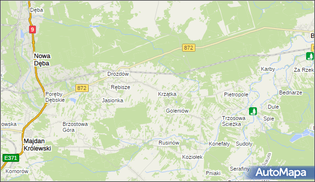 mapa Krzątka, Krzątka na mapie Targeo