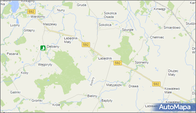 mapa Łabędnik, Łabędnik na mapie Targeo