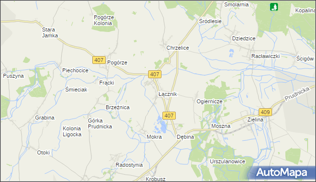 mapa Łącznik, Łącznik na mapie Targeo