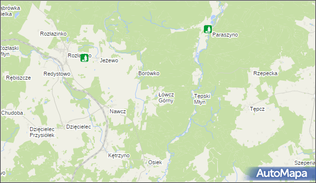mapa Łówcz Górny, Łówcz Górny na mapie Targeo