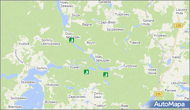 mapa Mały Jabłuszek, Mały Jabłuszek na mapie Targeo