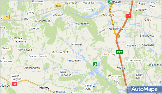 mapa Michrów, Michrów na mapie Targeo