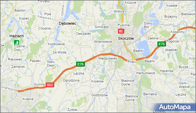 mapa Międzyświeć, Międzyświeć na mapie Targeo