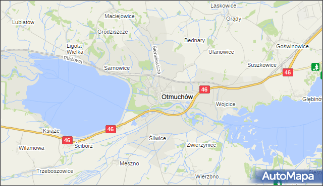 mapa Otmuchów, Otmuchów na mapie Targeo