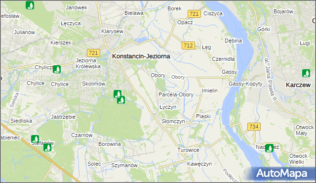 mapa Parcela-Obory, Parcela-Obory na mapie Targeo