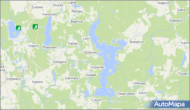 mapa Pieczyska gmina Polanów, Pieczyska gmina Polanów na mapie Targeo