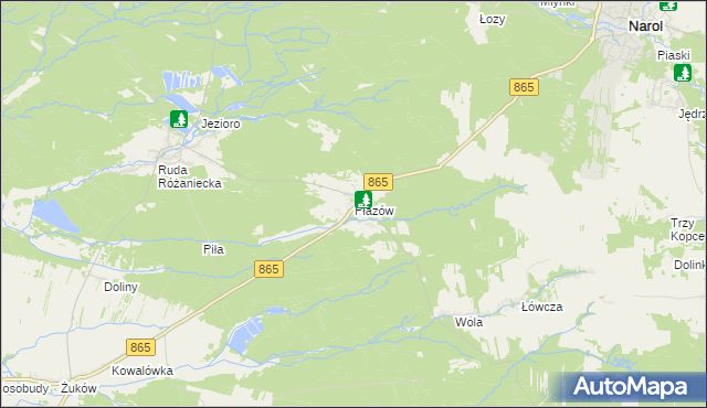 mapa Płazów, Płazów na mapie Targeo