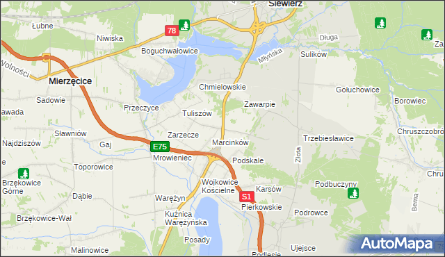 mapa Podwarpie, Podwarpie na mapie Targeo
