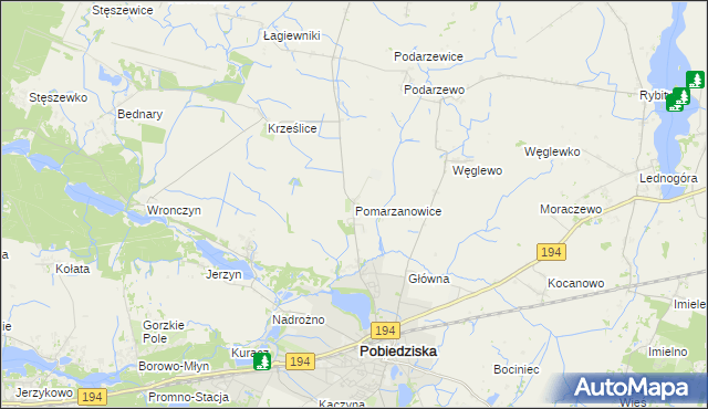 mapa Pomarzanowice, Pomarzanowice na mapie Targeo