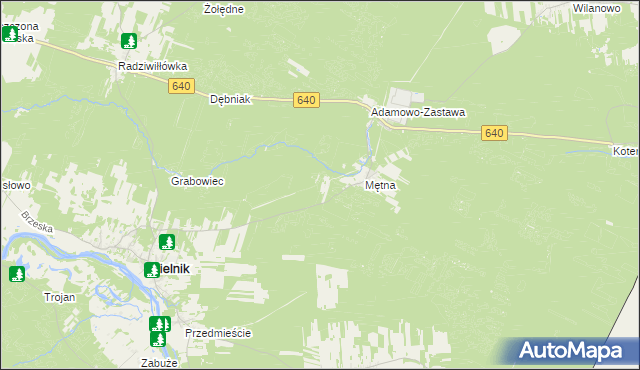 mapa Poręby gmina Mielnik, Poręby gmina Mielnik na mapie Targeo