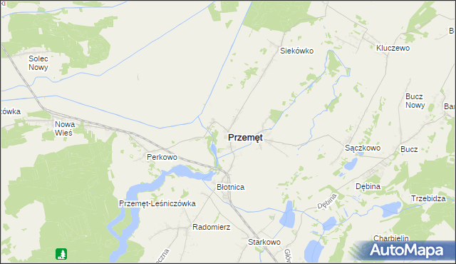 mapa Przemęt, Przemęt na mapie Targeo