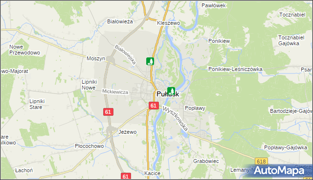 mapa Pułtusk, Pułtusk na mapie Targeo
