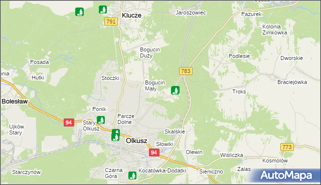 mapa Rabsztyn, Rabsztyn na mapie Targeo