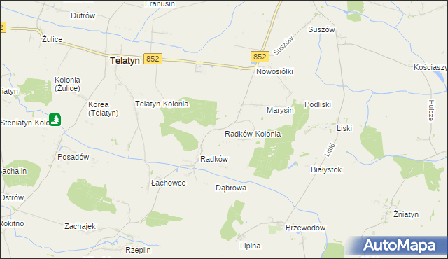 mapa Radków-Kolonia, Radków-Kolonia na mapie Targeo