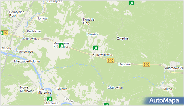 mapa Radziwiłłówka, Radziwiłłówka na mapie Targeo