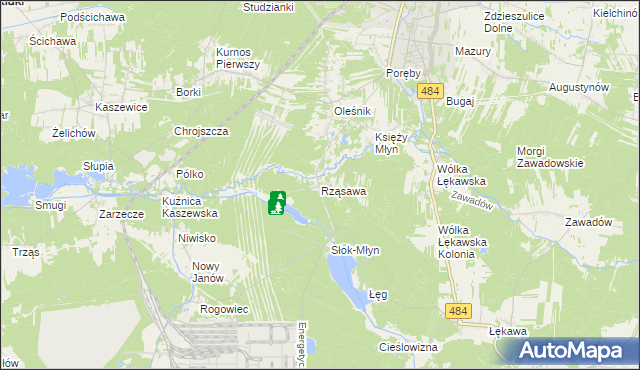 mapa Rząsawa, Rząsawa na mapie Targeo