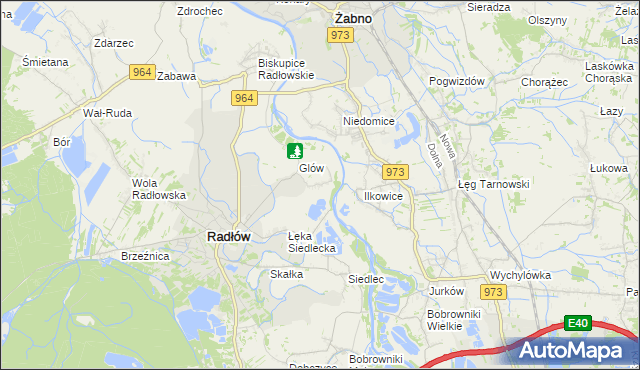 mapa Sanoka, Sanoka na mapie Targeo