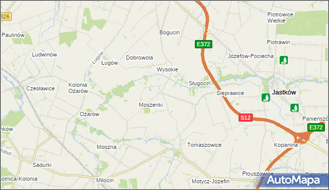 mapa Sieprawki, Sieprawki na mapie Targeo