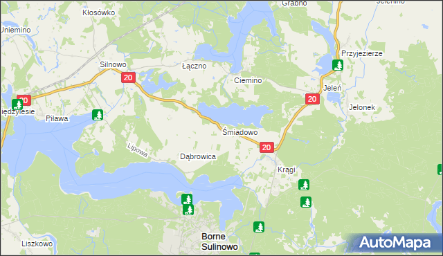 mapa Śmiadowo, Śmiadowo na mapie Targeo