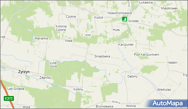 mapa Śniadówka, Śniadówka na mapie Targeo