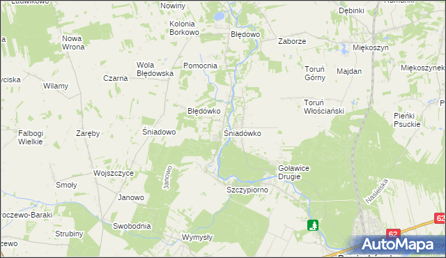 mapa Śniadówko, Śniadówko na mapie Targeo