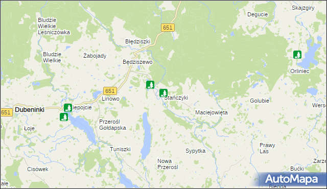 mapa Stańczyki, Stańczyki na mapie Targeo