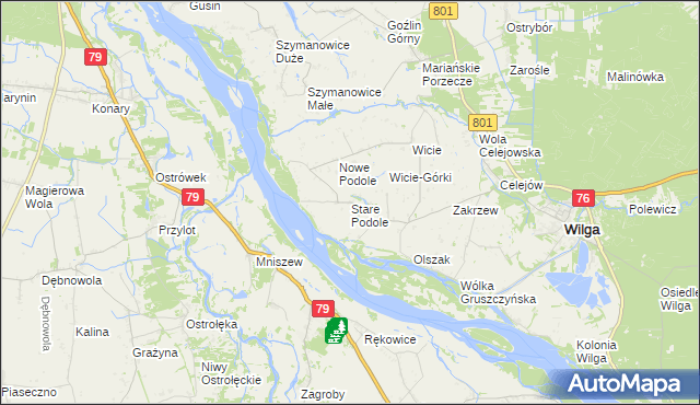 mapa Stare Podole, Stare Podole na mapie Targeo