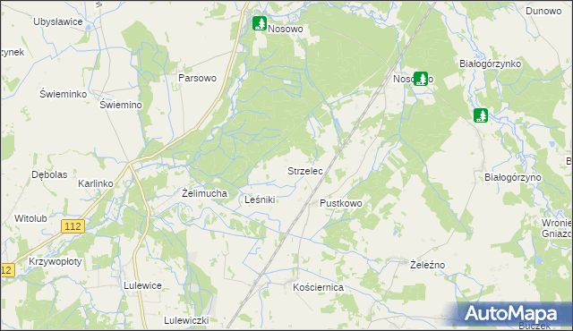 mapa Strzelec, Strzelec na mapie Targeo