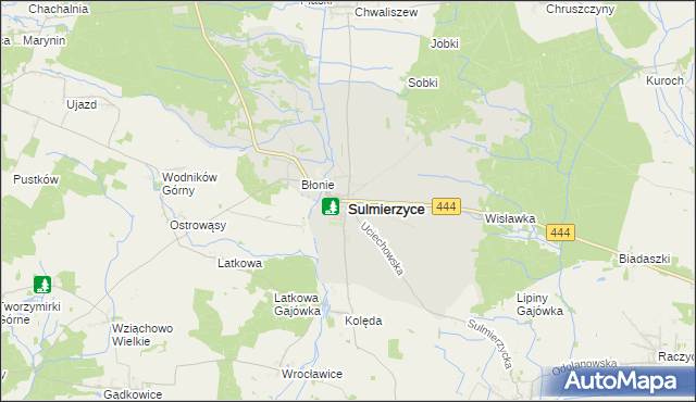 mapa Sulmierzyce powiat krotoszyński, Sulmierzyce powiat krotoszyński na mapie Targeo