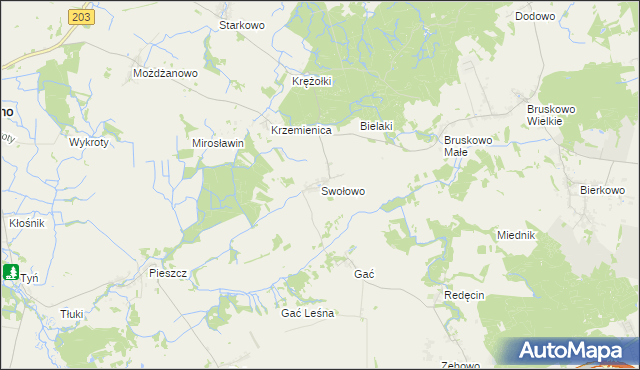 mapa Swołowo, Swołowo na mapie Targeo