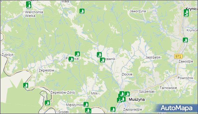 mapa Szczawnik, Szczawnik na mapie Targeo