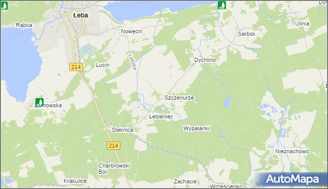 mapa Szczenurze, Szczenurze na mapie Targeo