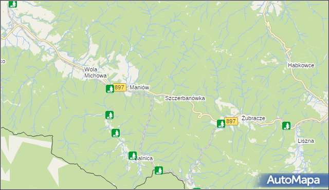 mapa Szczerbanówka, Szczerbanówka na mapie Targeo