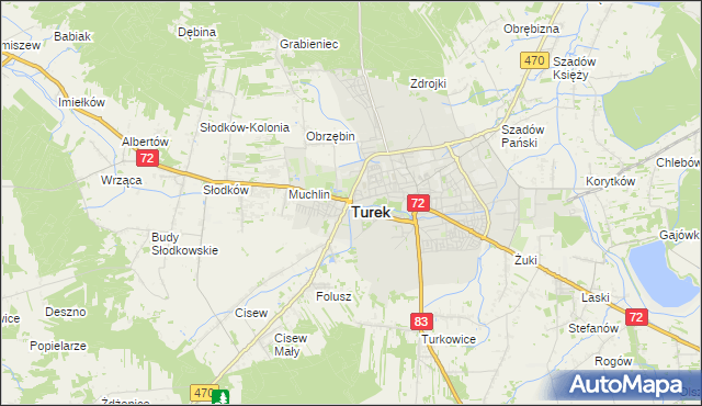 mapa Turka, Turek na mapie Targeo