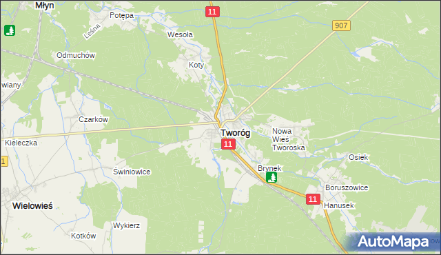 mapa Tworóg, Tworóg na mapie Targeo