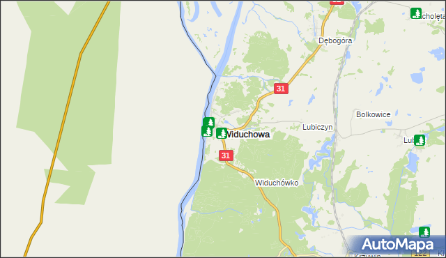 mapa Widuchowa powiat gryfiński, Widuchowa powiat gryfiński na mapie Targeo