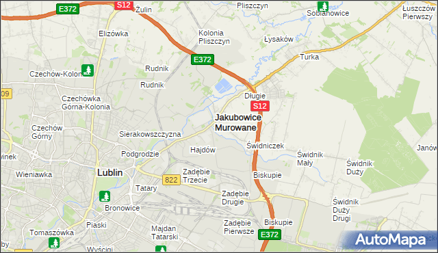 mapa Wólka powiat lubelski, Wólka powiat lubelski na mapie Targeo