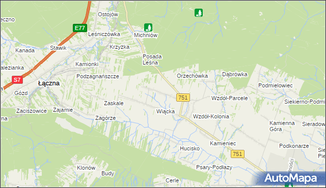 mapa Wzdół Rządowy, Wzdół Rządowy na mapie Targeo