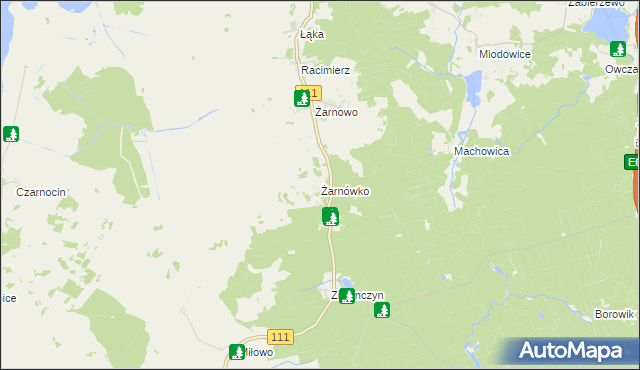 mapa Żarnówko, Żarnówko na mapie Targeo