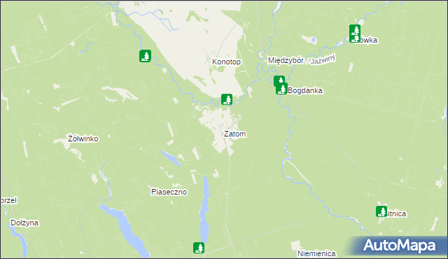 mapa Zatom, Zatom na mapie Targeo