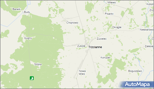 mapa Zubole, Zubole na mapie Targeo