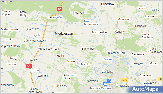 mapa Bibiampol, Bibiampol na mapie Targeo