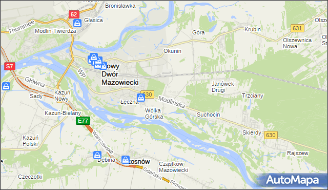 mapa Boża Wola gmina Jabłonna, Boża Wola gmina Jabłonna na mapie Targeo