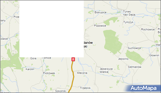 mapa Dankowice gmina Jordanów Śląski, Dankowice gmina Jordanów Śląski na mapie Targeo