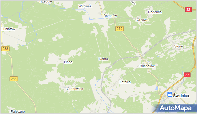mapa Dobra gmina Świdnica, Dobra gmina Świdnica na mapie Targeo