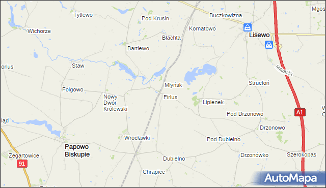 mapa Firlus, Firlus na mapie Targeo